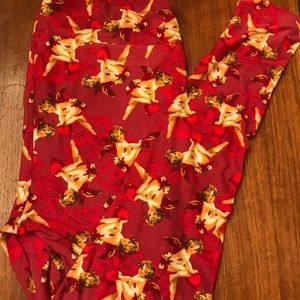 Lularoe TC leggings valentine cherub angel